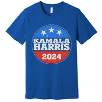 Vintage Kamala Harris 2024 Election Emblem Premium T-Shirt