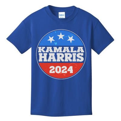 Vintage Kamala Harris 2024 Election Emblem Kids T-Shirt