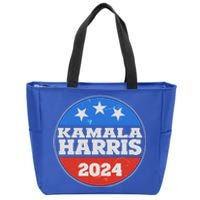 Vintage Kamala Harris 2024 Election Emblem Zip Tote Bag