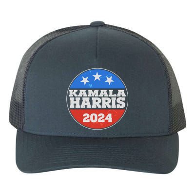 Vintage Kamala Harris 2024 Election Emblem Yupoong Adult 5-Panel Trucker Hat