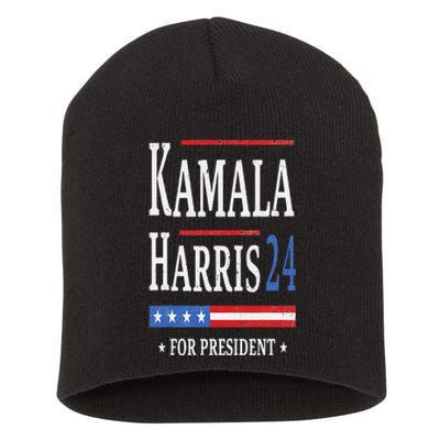 Vintage Kamala Harris 2024 For President Election Campaign Short Acrylic Beanie