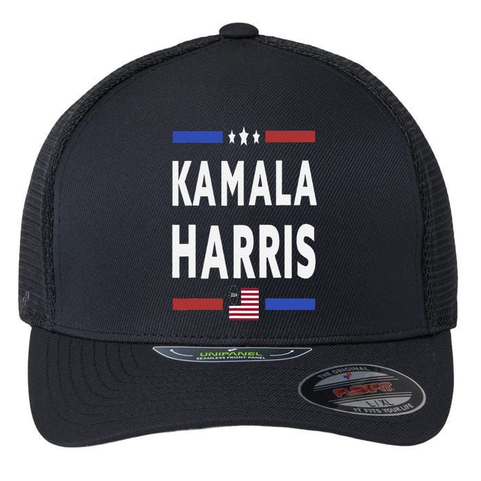 Vintage Kamala Harris 2024 For President Election Campaign Flexfit Unipanel Trucker Cap