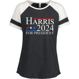 Vote Kamala Harris 2024 For President 2024 Election Enza Ladies Jersey Colorblock Tee