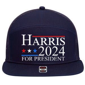 Vote Kamala Harris 2024 For President 2024 Election 7 Panel Mesh Trucker Snapback Hat