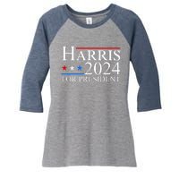 Vote Kamala Harris 2024 For President 2024 Election Women's Tri-Blend 3/4-Sleeve Raglan Shirt