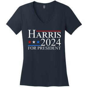 Vote Kamala Harris 2024 For President 2024 Election Women's V-Neck T-Shirt