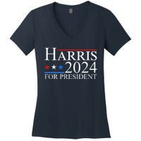 Vote Kamala Harris 2024 For President 2024 Election Women's V-Neck T-Shirt