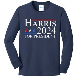 Vote Kamala Harris 2024 For President 2024 Election Kids Long Sleeve Shirt