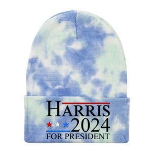 Vote Kamala Harris 2024 For President 2024 Election Tie Dye 12in Knit Beanie