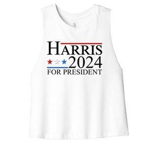 Vote Kamala Harris 2024 For President 2024 Election Women's Racerback Cropped Tank