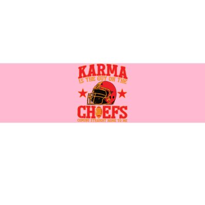 Vintage Karma Is The Guy On The Chief Football Bumper Sticker