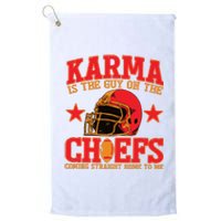 Vintage Karma Is The Guy On The Chief Football Platinum Collection Golf Towel