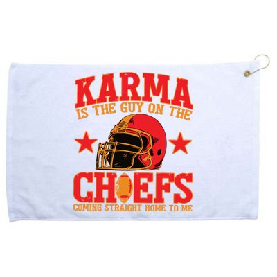 Vintage Karma Is The Guy On The Chief Football Grommeted Golf Towel