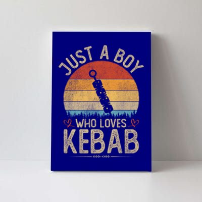 Vintage Kebab Just A Who Loves Kebab S Meaningful Gift Canvas