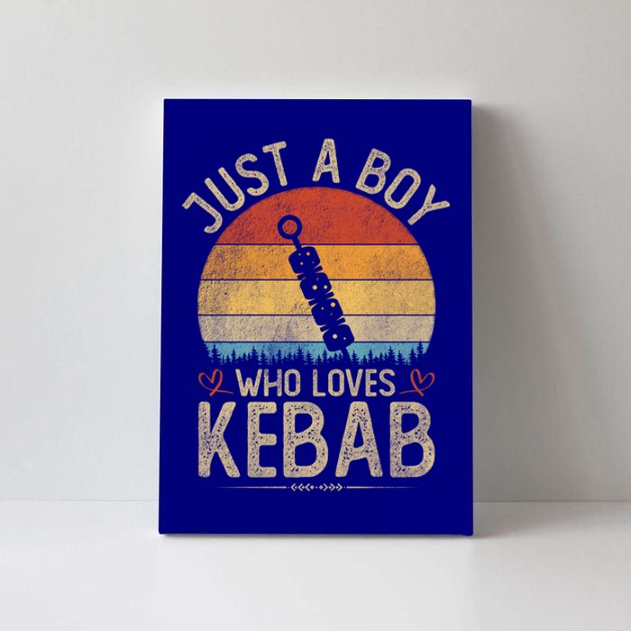 Vintage Kebab Just A Who Loves Kebab S Meaningful Gift Canvas