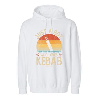 Vintage Kebab Just A Who Loves Kebab S Meaningful Gift Garment-Dyed Fleece Hoodie