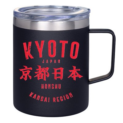 Vintage Kyoto Japan Honshu Kansai Region 12oz Stainless Steel Coffee Mug