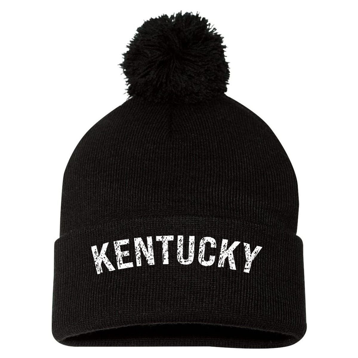 Vintage Kentucky Kentucky Blue Pom Pom 12in Knit Beanie