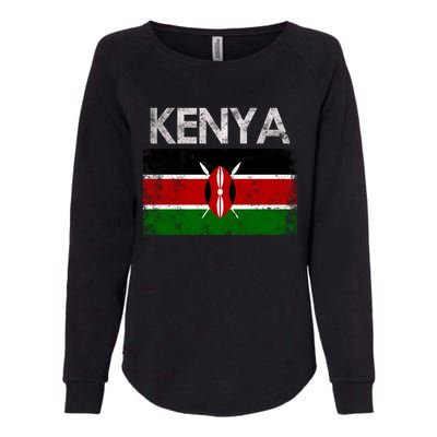 Vintage Kenya Kenyan Flag Pride Gift Womens California Wash Sweatshirt