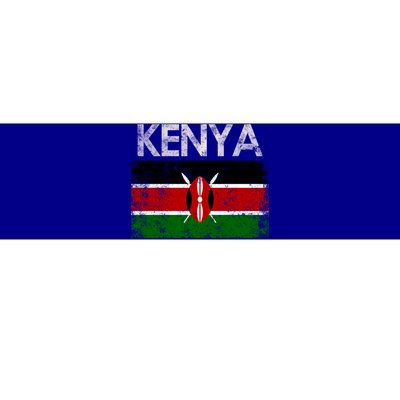 Vintage Kenya Kenyan Flag Pride Gift Bumper Sticker