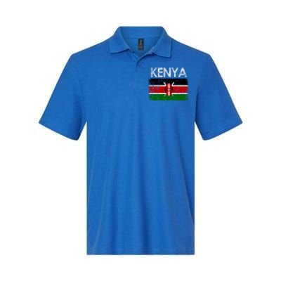 Vintage Kenya Kenyan Flag Pride Gift Softstyle Adult Sport Polo