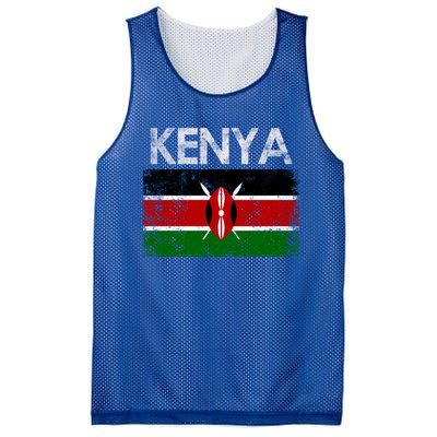 Vintage Kenya Kenyan Flag Pride Gift Mesh Reversible Basketball Jersey Tank