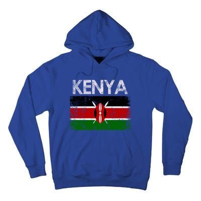 Vintage Kenya Kenyan Flag Pride Gift Tall Hoodie