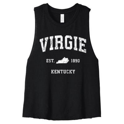 Virgie Kentucky Ky Vintage Athletic Women's Racerback Cropped Tank