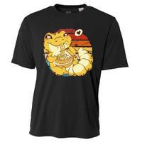 Vintage kawaii leopard gecko eating ra animal ra lover Cooling Performance Crew T-Shirt