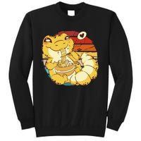 Vintage kawaii leopard gecko eating ra animal ra lover Sweatshirt