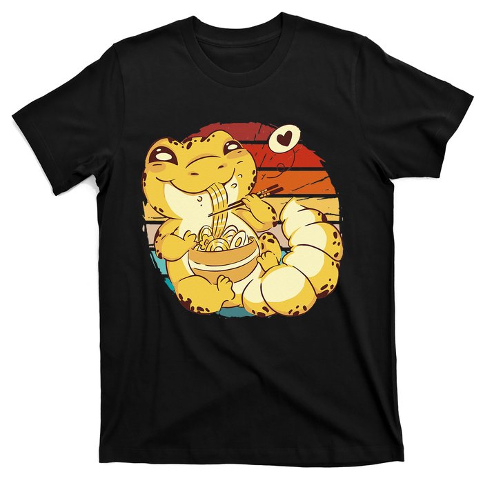 Vintage kawaii leopard gecko eating ra animal ra lover T-Shirt