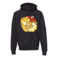 Vintage kawaii leopard gecko eating ra animal ra lover Premium Hoodie