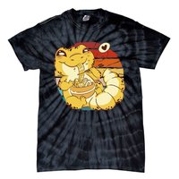 Vintage kawaii leopard gecko eating ra animal ra lover Tie-Dye T-Shirt