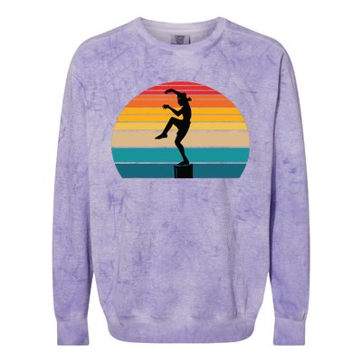 Vintage Karate Martial Arts Colorblast Crewneck Sweatshirt