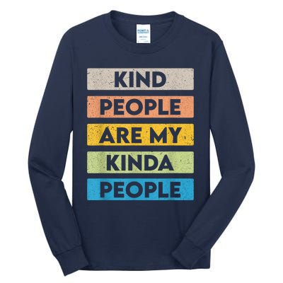 Vintage Kindness Message Be Kind Positive People Tall Long Sleeve T-Shirt