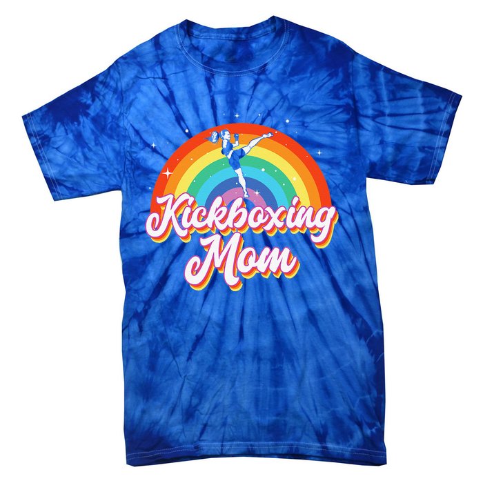 Vintage Kickboxing Mom Like A Normal Mom Only Cooler Tie-Dye T-Shirt