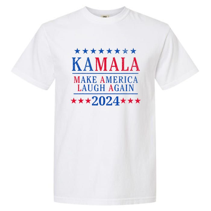 Vintage Kamala Make America Laugh Again Harris 2024 Election Garment-Dyed Heavyweight T-Shirt