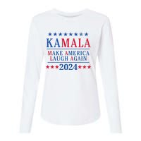 Vintage Kamala Make America Laugh Again Harris 2024 Election Womens Cotton Relaxed Long Sleeve T-Shirt