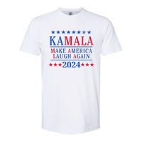 Vintage Kamala Make America Laugh Again Harris 2024 Election Softstyle CVC T-Shirt