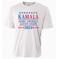 Vintage Kamala Make America Laugh Again Harris 2024 Election Cooling Performance Crew T-Shirt