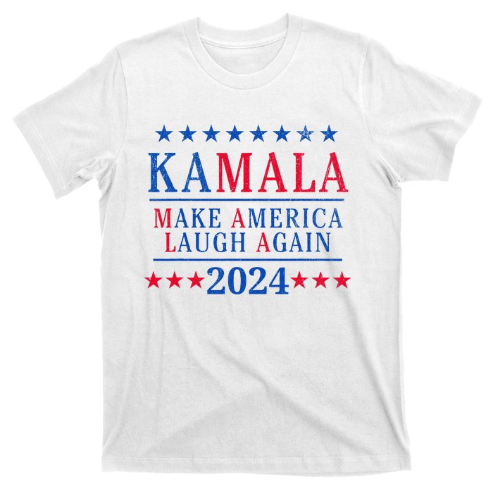 Vintage Kamala Make America Laugh Again Harris 2024 Election T-Shirt