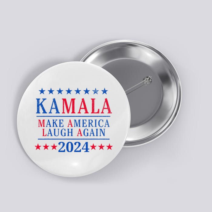 Vintage Kamala Make America Laugh Again Harris 2024 Election Button