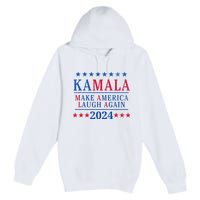 Vintage Kamala Make America Laugh Again Harris 2024 Election Premium Pullover Hoodie