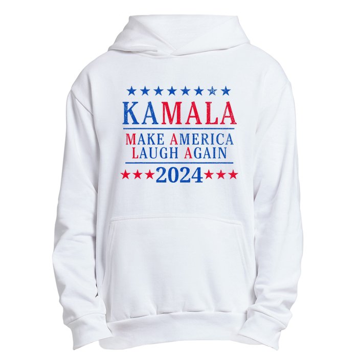 Vintage Kamala Make America Laugh Again Harris 2024 Election Urban Pullover Hoodie