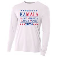 Vintage Kamala Make America Laugh Again Harris 2024 Election Cooling Performance Long Sleeve Crew