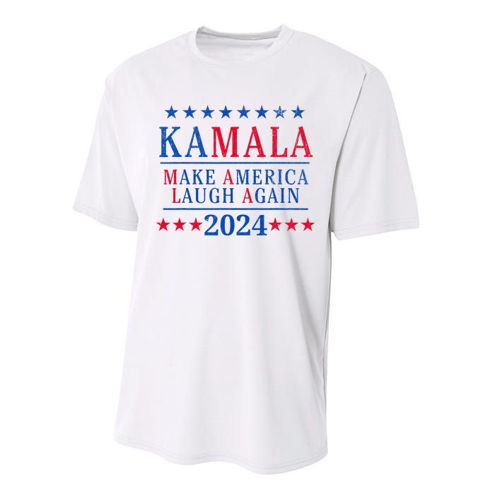 Vintage Kamala Make America Laugh Again Harris 2024 Election Performance Sprint T-Shirt