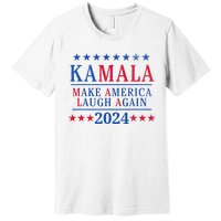 Vintage Kamala Make America Laugh Again Harris 2024 Election Premium T-Shirt