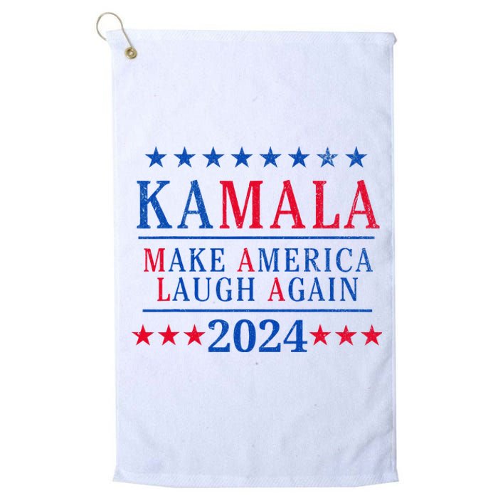 Vintage Kamala Make America Laugh Again Harris 2024 Election Platinum Collection Golf Towel