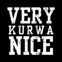 Very Kurwa Nice Retro Text Funny Button