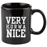 Very Kurwa Nice Retro Text Funny 11oz C Handle Ceramic Mug